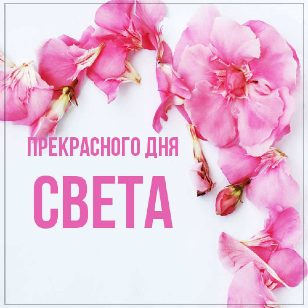 Открытка  с именем. Света, Прекрасного дня  