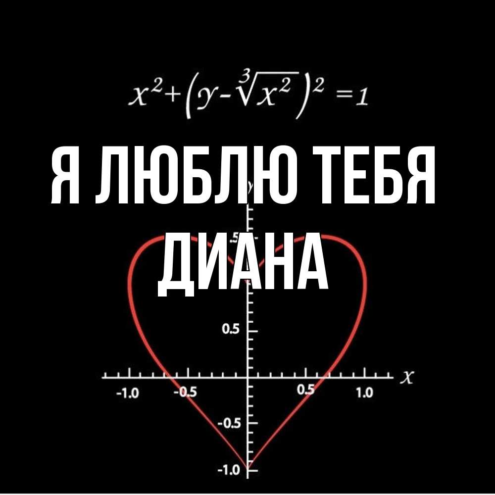 Открытка  с именем. Диана, Я люблю тебя  