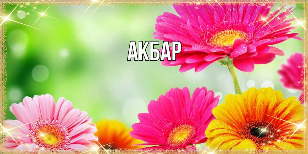 Открытка  с именем. Акбар, Главная  
