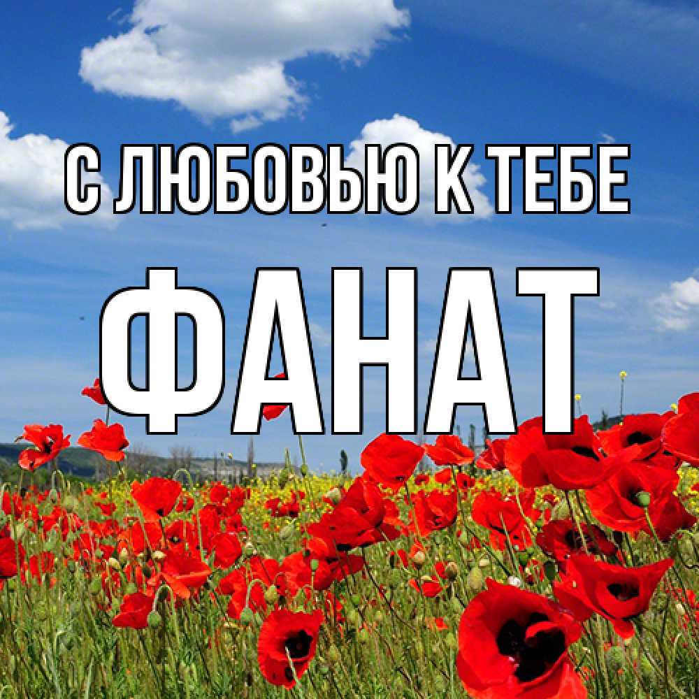 Открытка  с именем. фанат, С любовью к тебе  