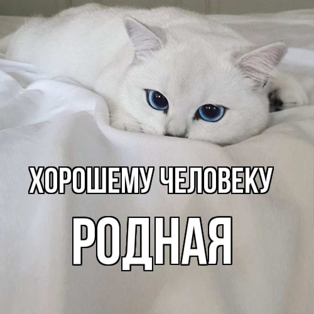 Открытка  с именем. Родная, Хорошему человеку  