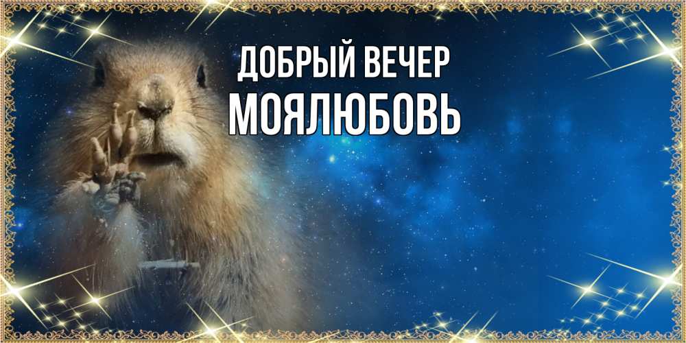 Открытка  с именем. Моялюбовь, Добрый вечер  