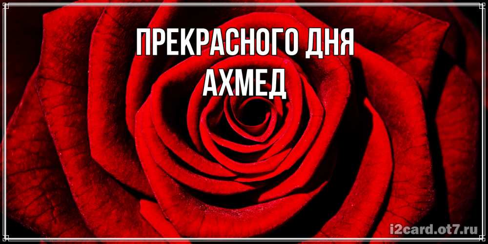 Открытка  с именем. Ахмед, Прекрасного дня  