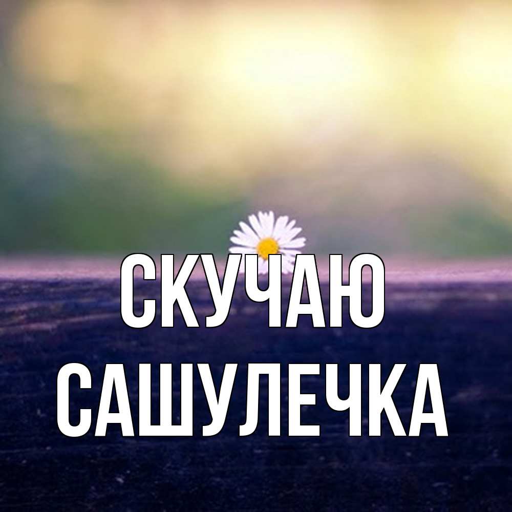 Открытка  с именем. Сашулечка, Скучаю  