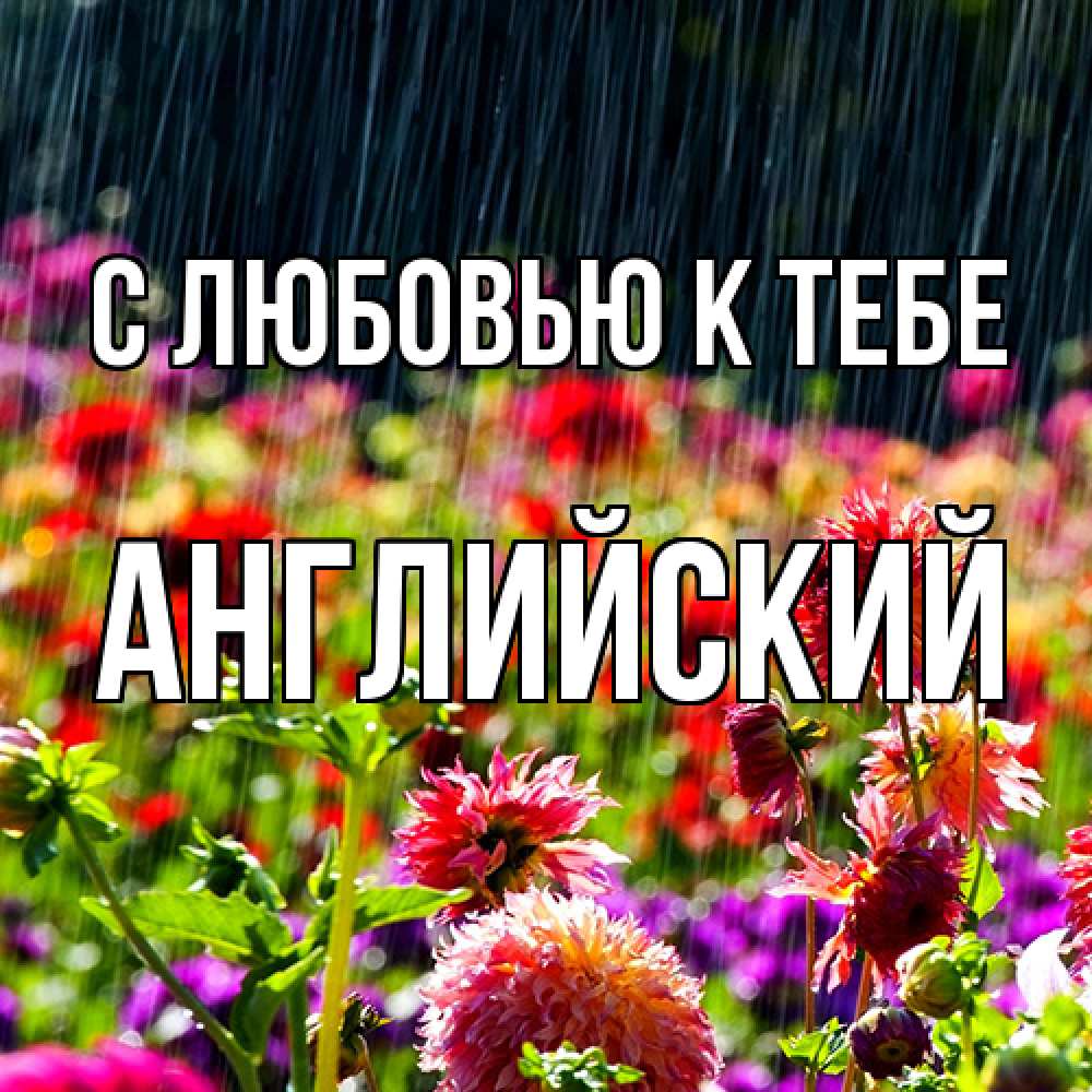 Открытка  с именем. Английский, С любовью к тебе  