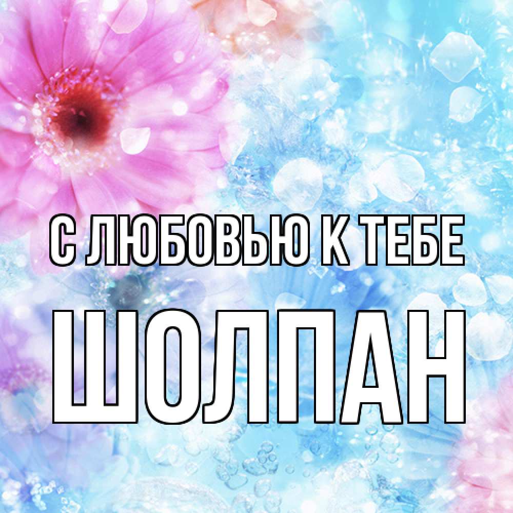 Открытка  с именем. Шолпан, С любовью к тебе  