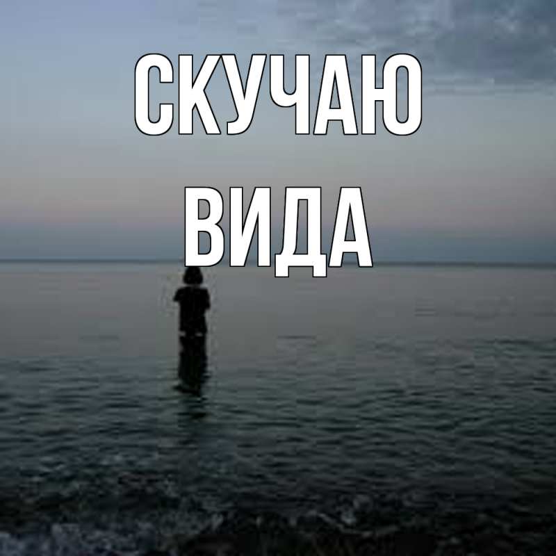 Картинка Скучаю, Вида