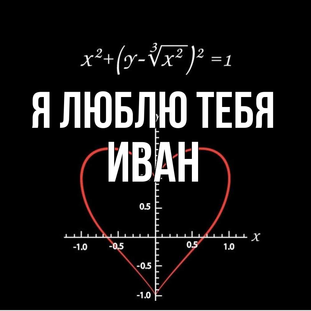 Открытка  с именем. Иван, Я люблю тебя  