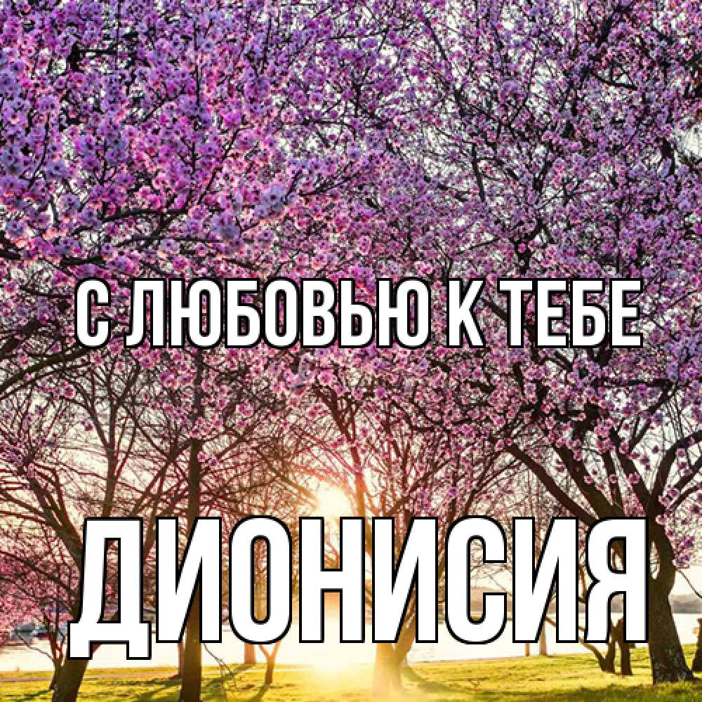 Открытка  с именем. Дионисия, С любовью к тебе  