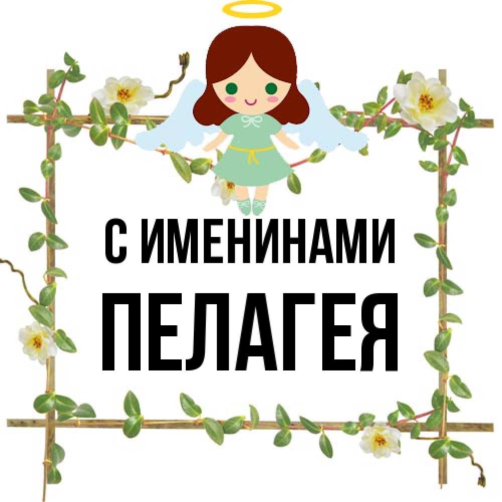 Открытка  с именем. Пелагея, С именинами  