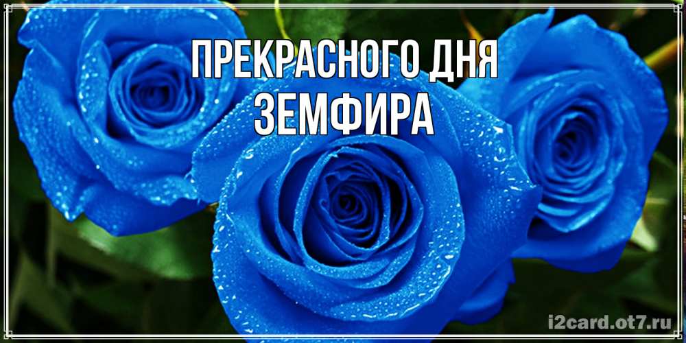Открытка  с именем. Земфира, Прекрасного дня  