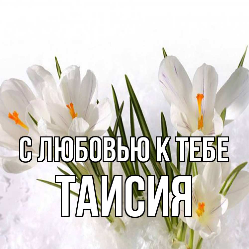 Открытка  с именем. Таисия, С любовью к тебе  