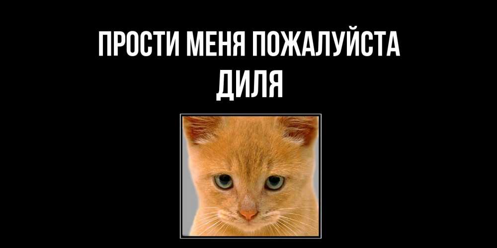 Открытка  с именем. Диля, Прости меня пожалуйста  