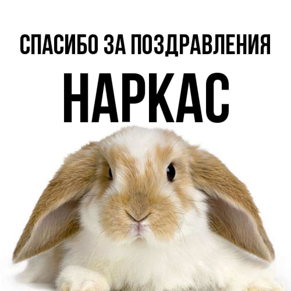 Открытка  с именем. Наркас, Спасибо за поздравления  