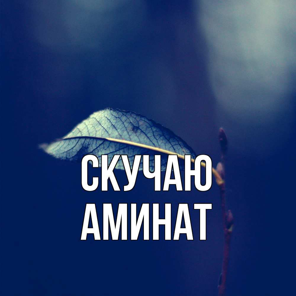 Открытка  с именем. Аминат, Скучаю  