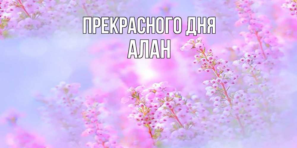 Открытка  с именем. Алан, Прекрасного дня  