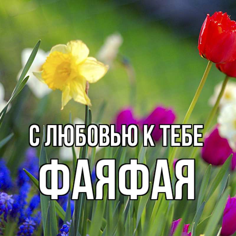 Открытка с именем, ФаяФАЯ, С любовью к тебе