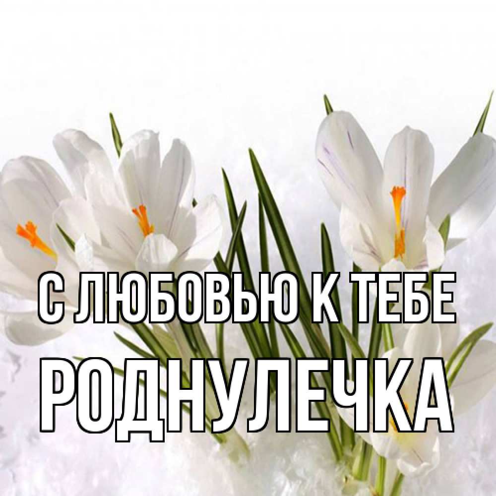 Открытка  с именем. Роднулечка, С любовью к тебе  