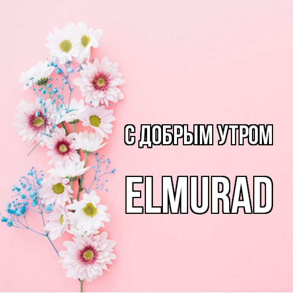 Открытка  с именем. Elmurad, С добрым утром  