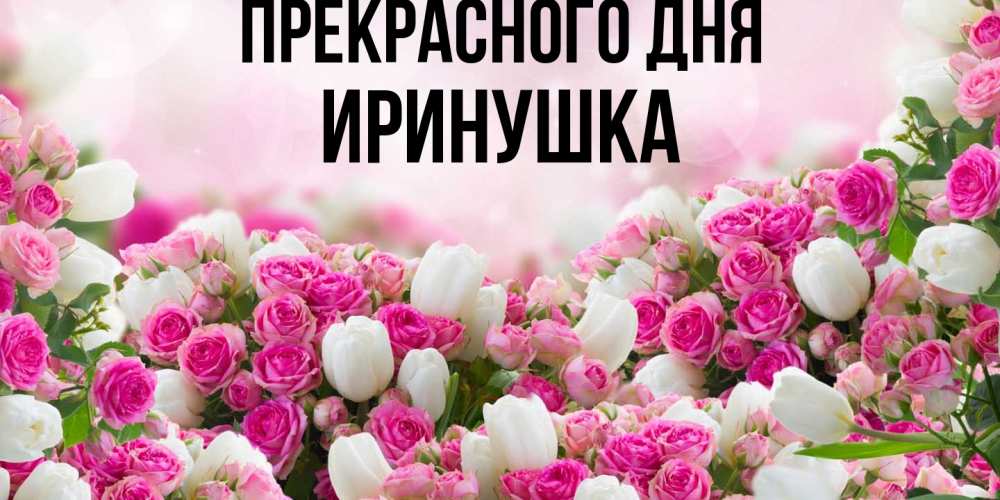 Открытка  с именем. Иринушка, Прекрасного дня  