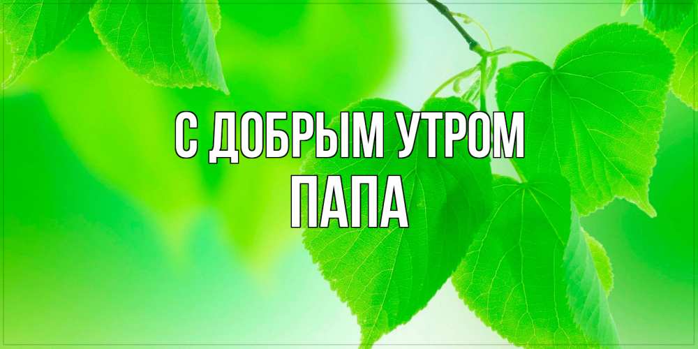 Открытка  с именем. Папа, С добрым утром  
