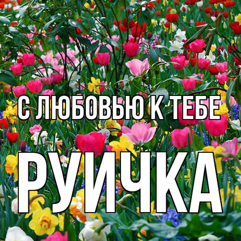 Открытка  с именем. Руичка, С любовью к тебе  