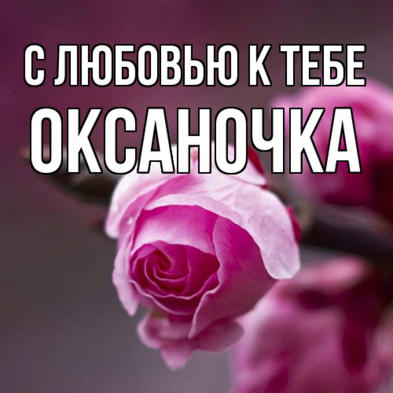 Картинка С любовью к тебе, ОКСАНОЧКА