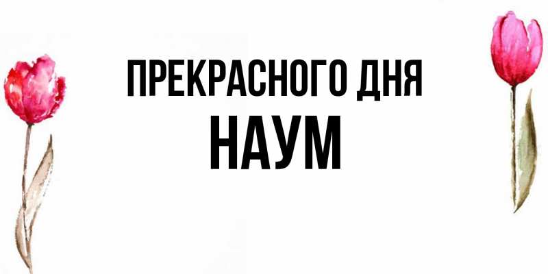 Картинка Прекрасного дня, Наум