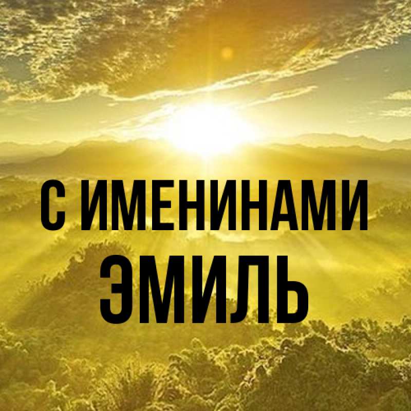 Картинка С именинами, Эмиль