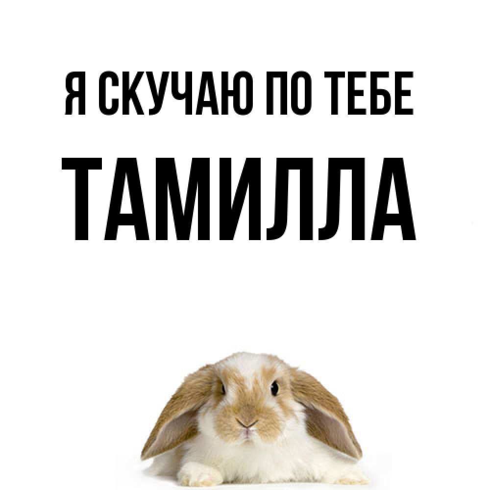 Открытка  с именем. Тамилла, Я скучаю по тебе  
