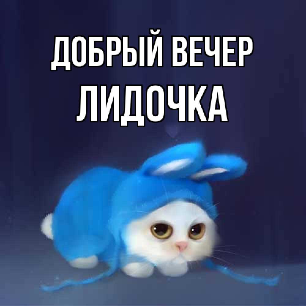 Открытка  с именем. Лидочка, Добрый вечер  