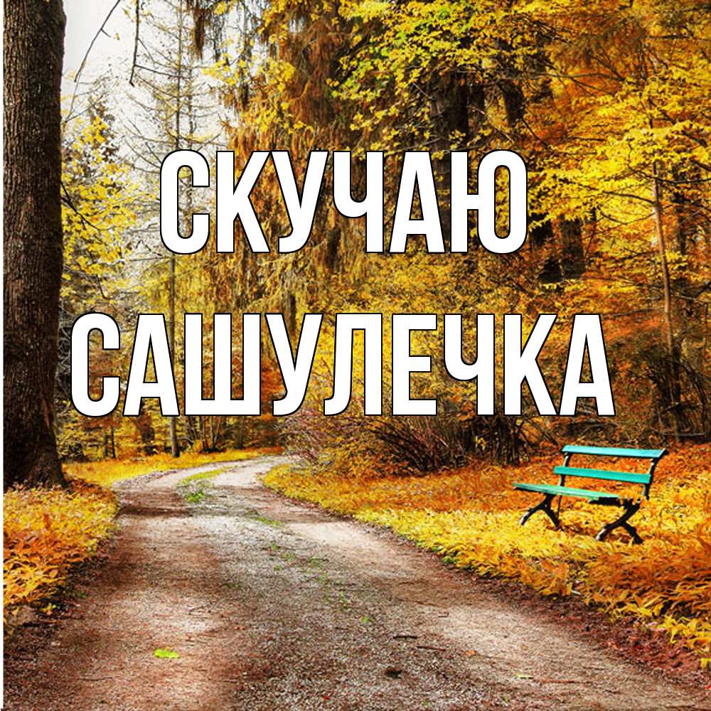 Открытка  с именем. Сашулечка, Скучаю  