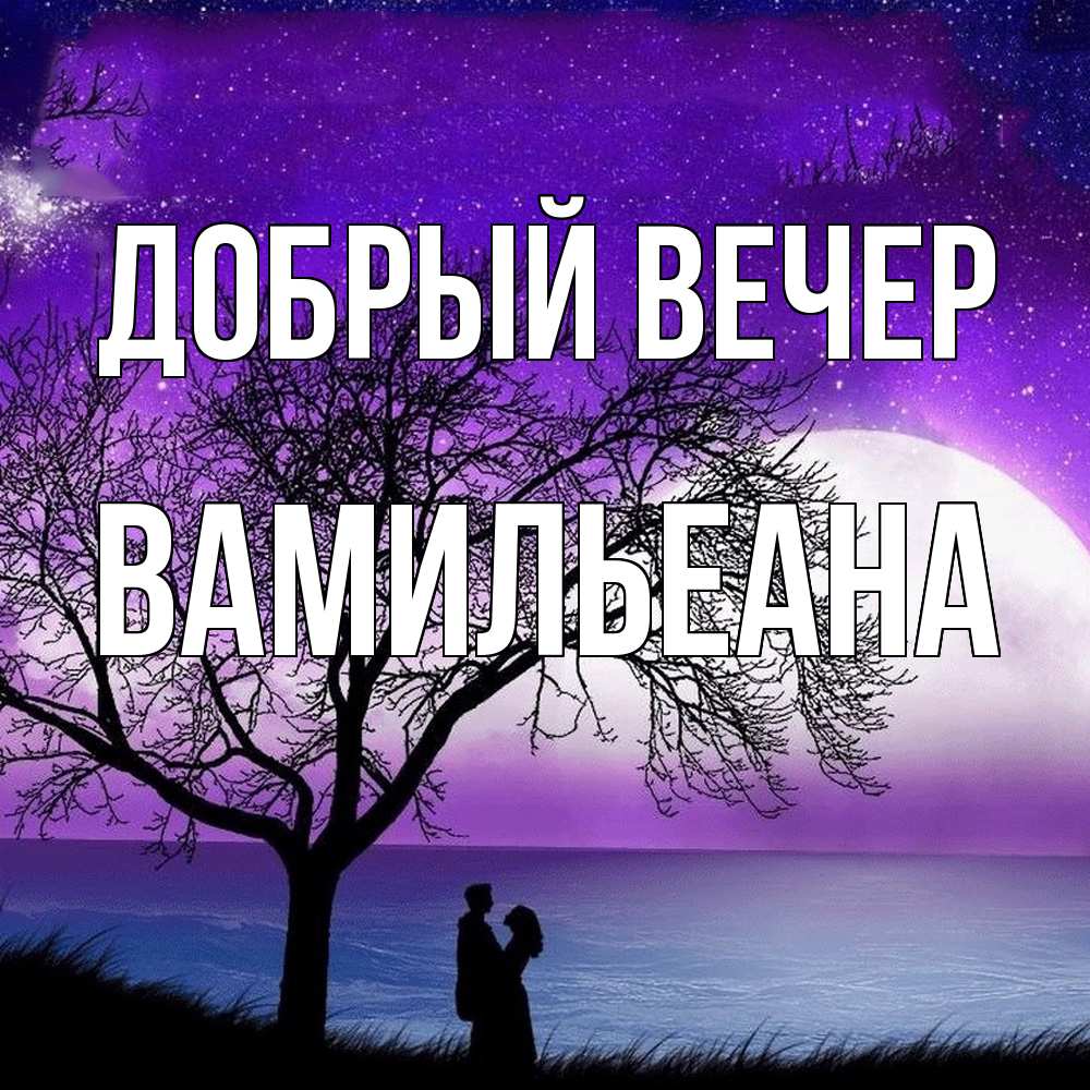 Открытка  с именем. Вамильеана, Добрый вечер  