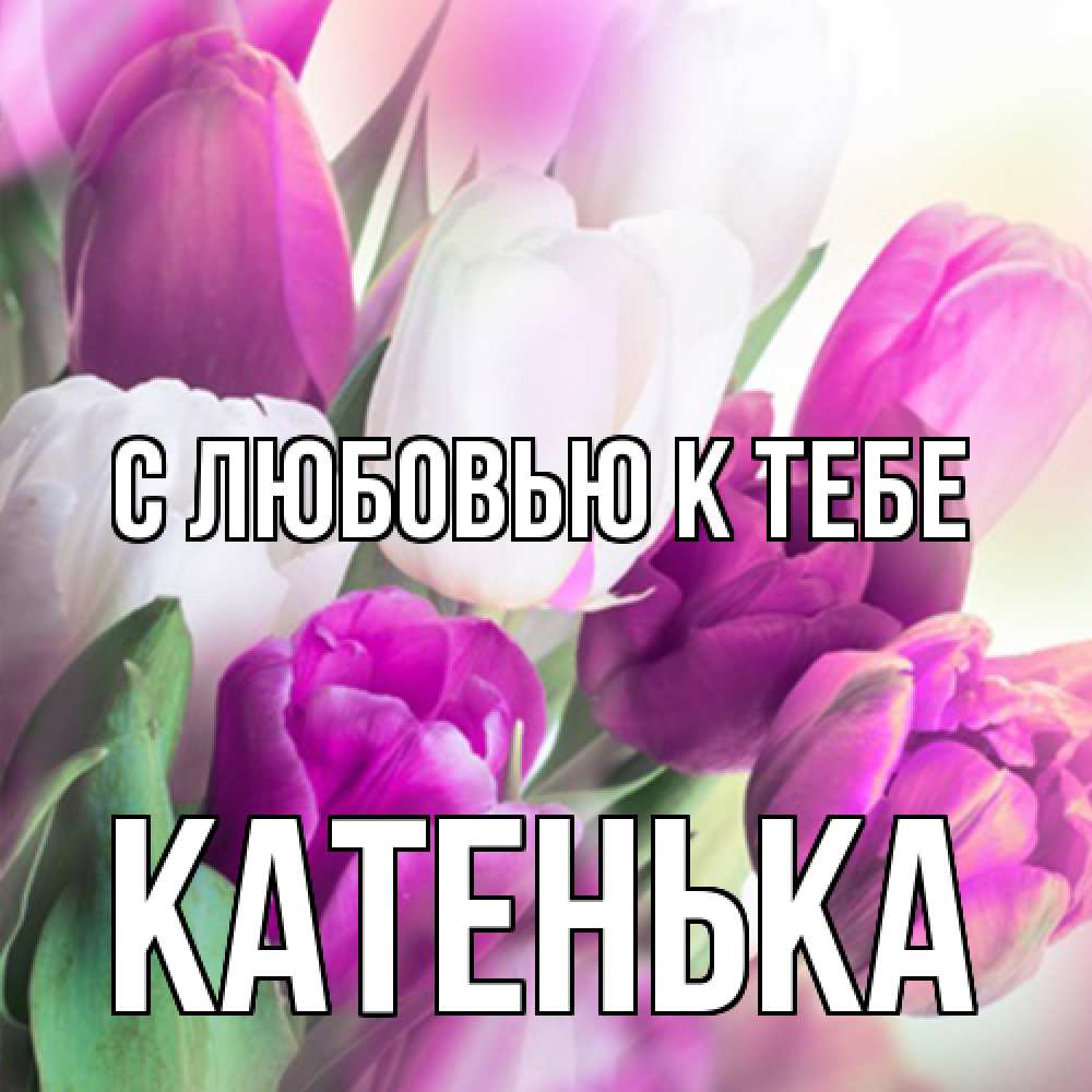 Открытка  с именем. Катенька, С любовью к тебе  