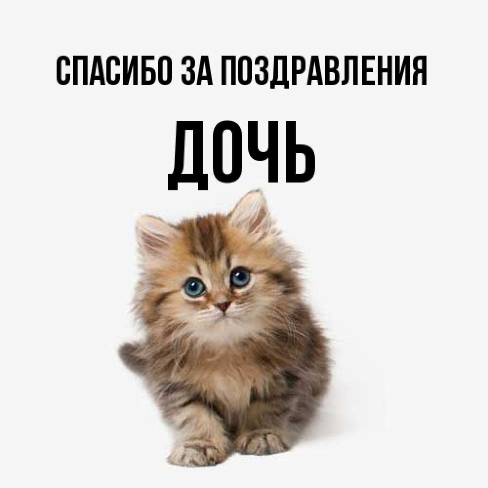 Открытка  с именем. Дочь, Спасибо за поздравления  