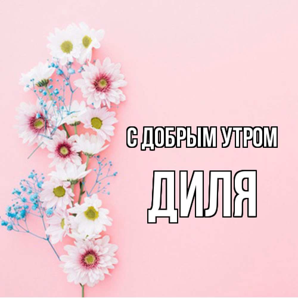 Открытка  с именем. Диля, С добрым утром  