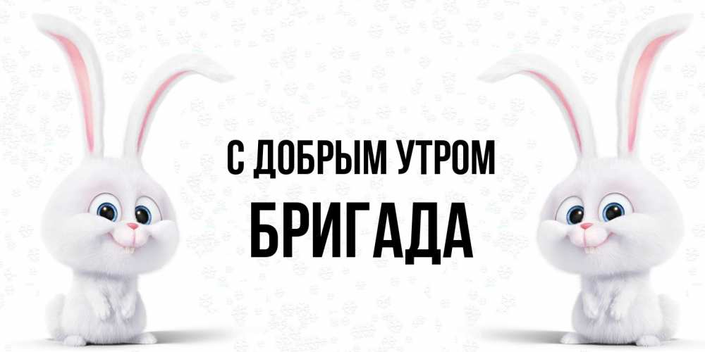 Открытка  с именем. Бригада, С добрым утром  