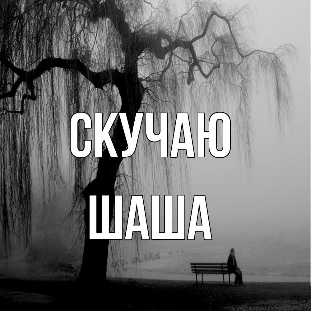 Открытка  с именем. Шаша, Скучаю  
