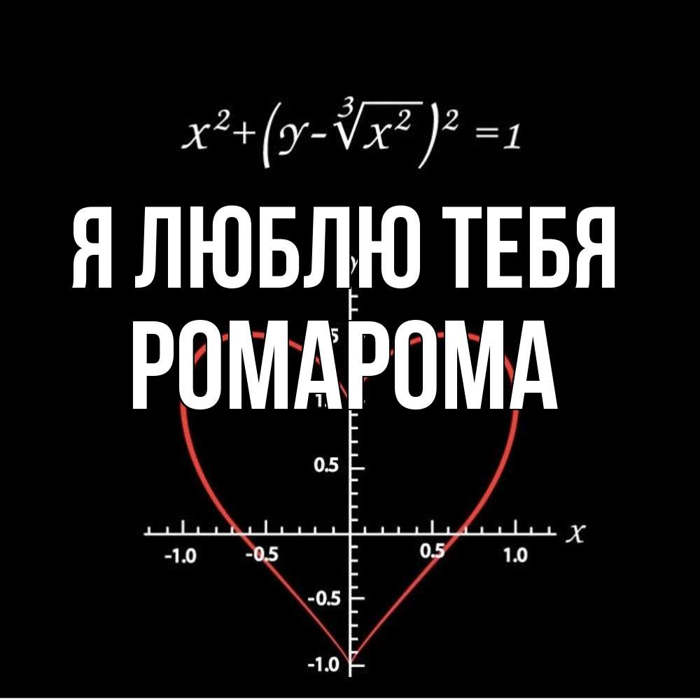 Открытка  с именем. РомаРома, Я люблю тебя  