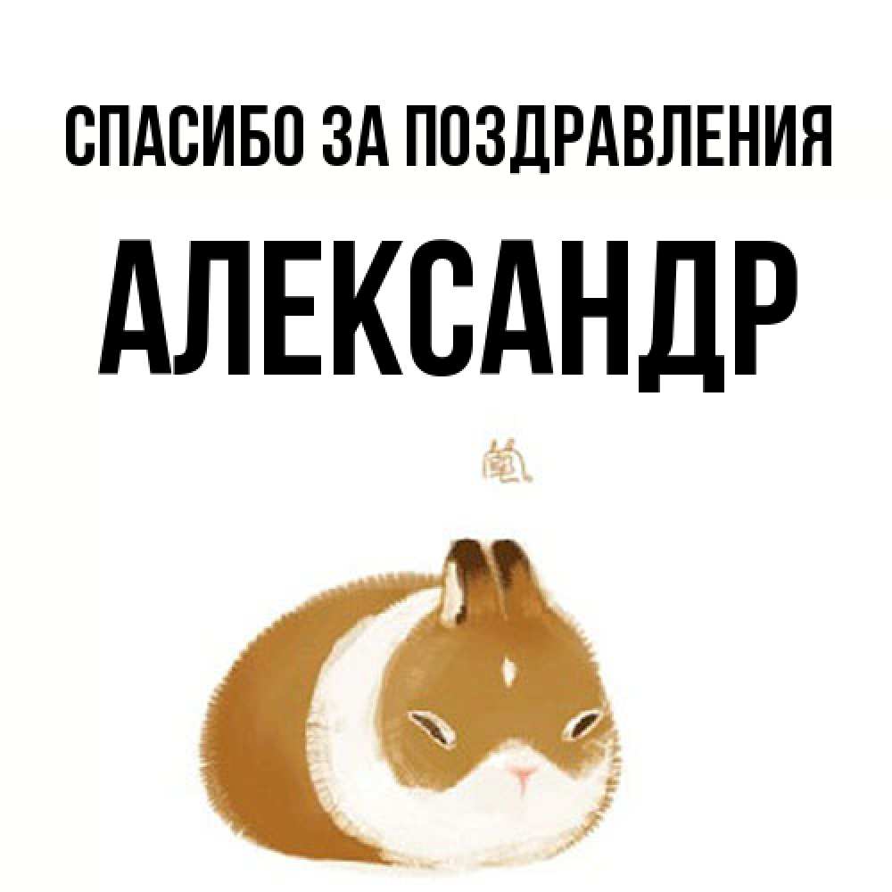 Открытка  с именем. александр, Спасибо за поздравления  