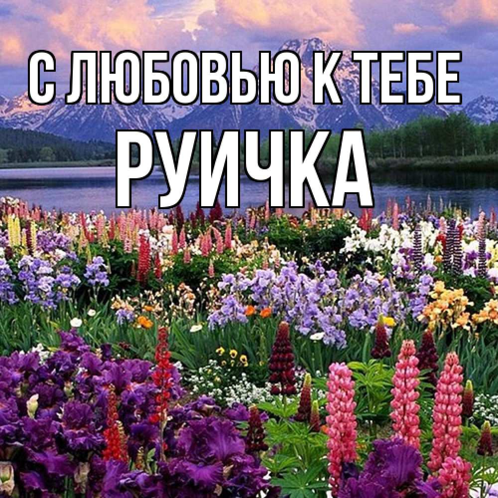 Открытка  с именем. Руичка, С любовью к тебе  