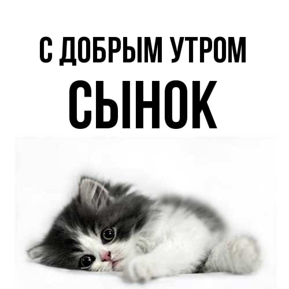 Открытка  с именем. Сынок, С добрым утром  