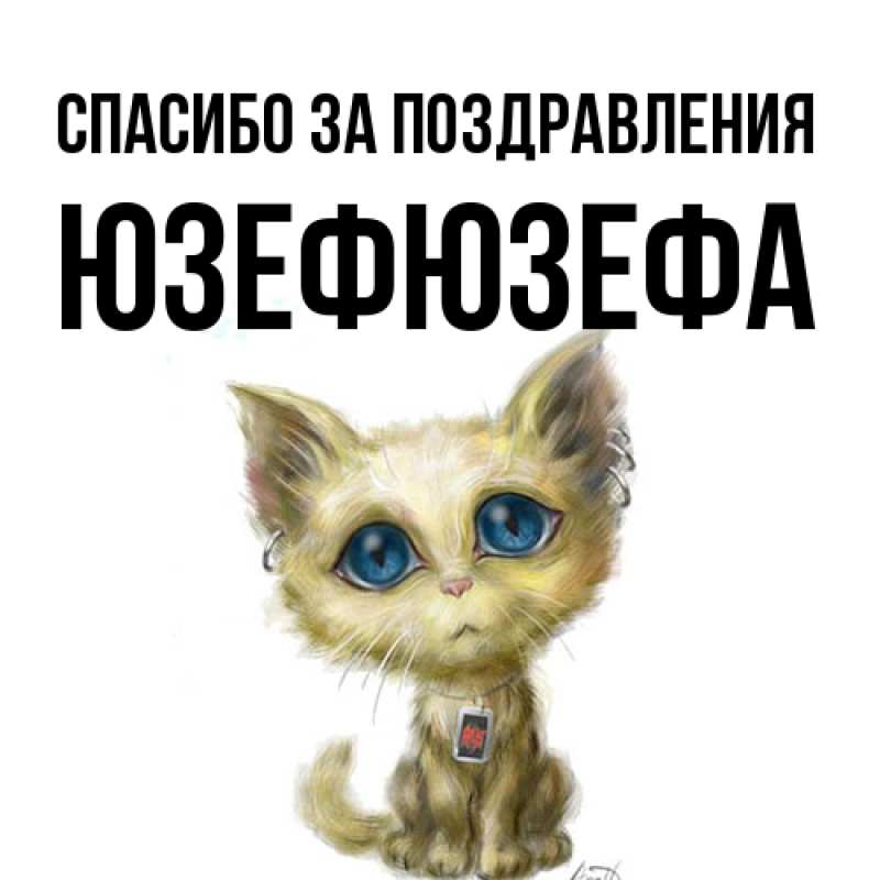 Картинка Спасибо за поздравления, Юзефюзефа