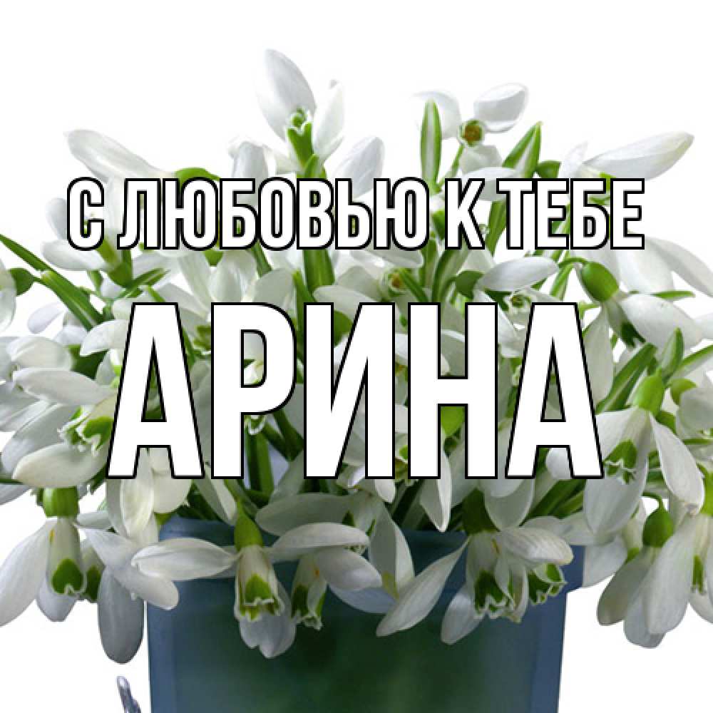 Открытка  с именем. Арина, С любовью к тебе  