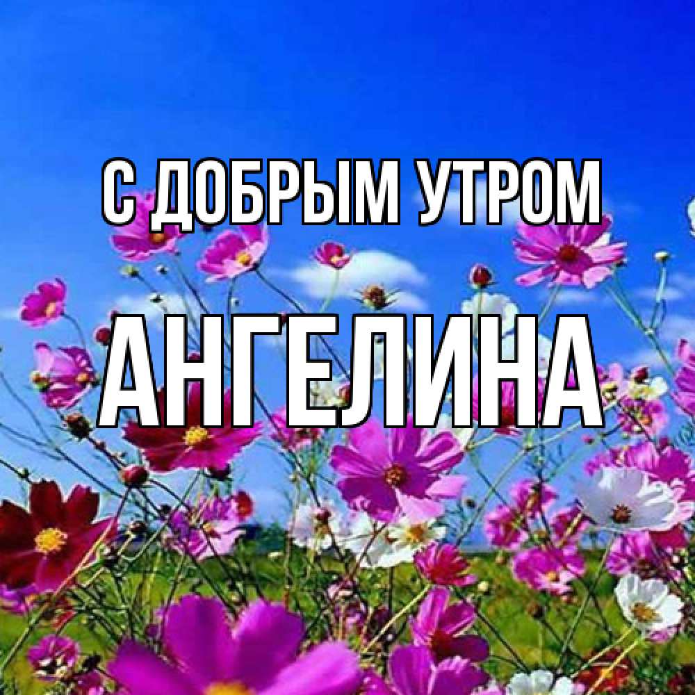 Открытка  с именем. Ангелина, С добрым утром  