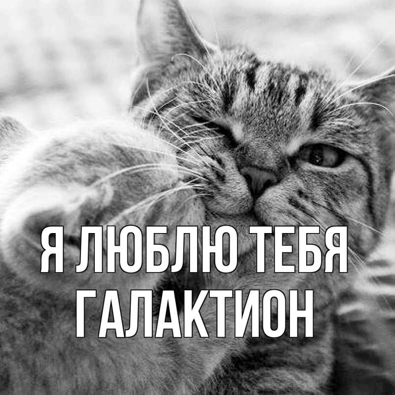 Открытка с именем, Галактион, Я люблю тебя