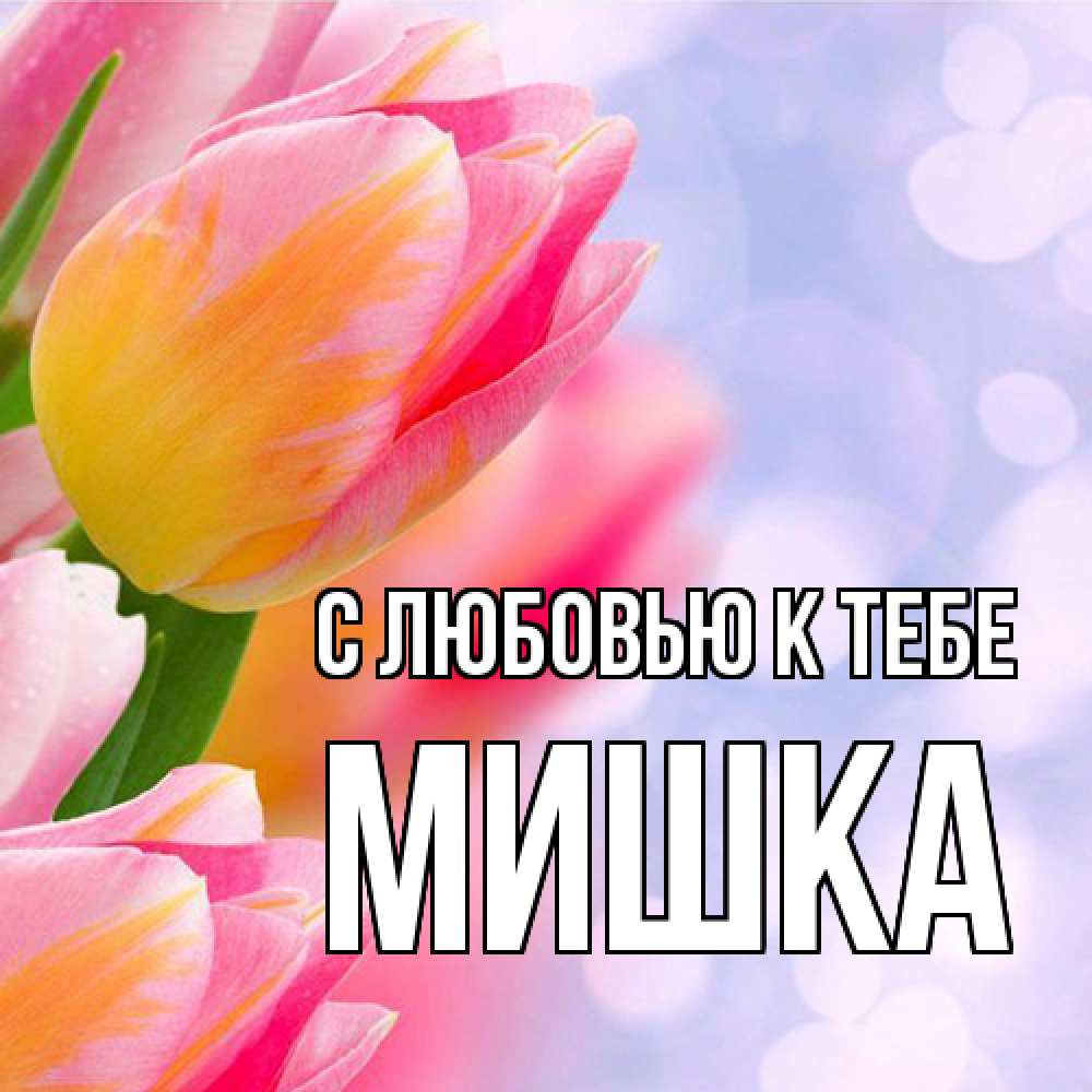 Открытка  с именем. Мишка, С любовью к тебе  