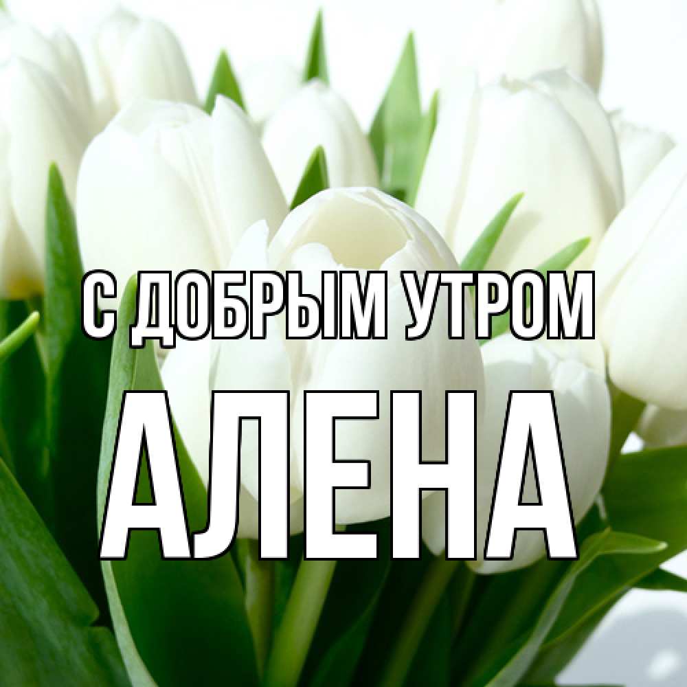Открытка  с именем. Алена, С добрым утром  