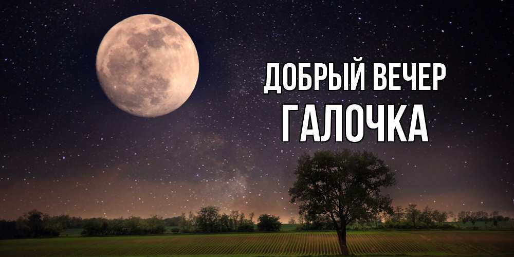 Открытка  с именем. Галочка, Добрый вечер  
