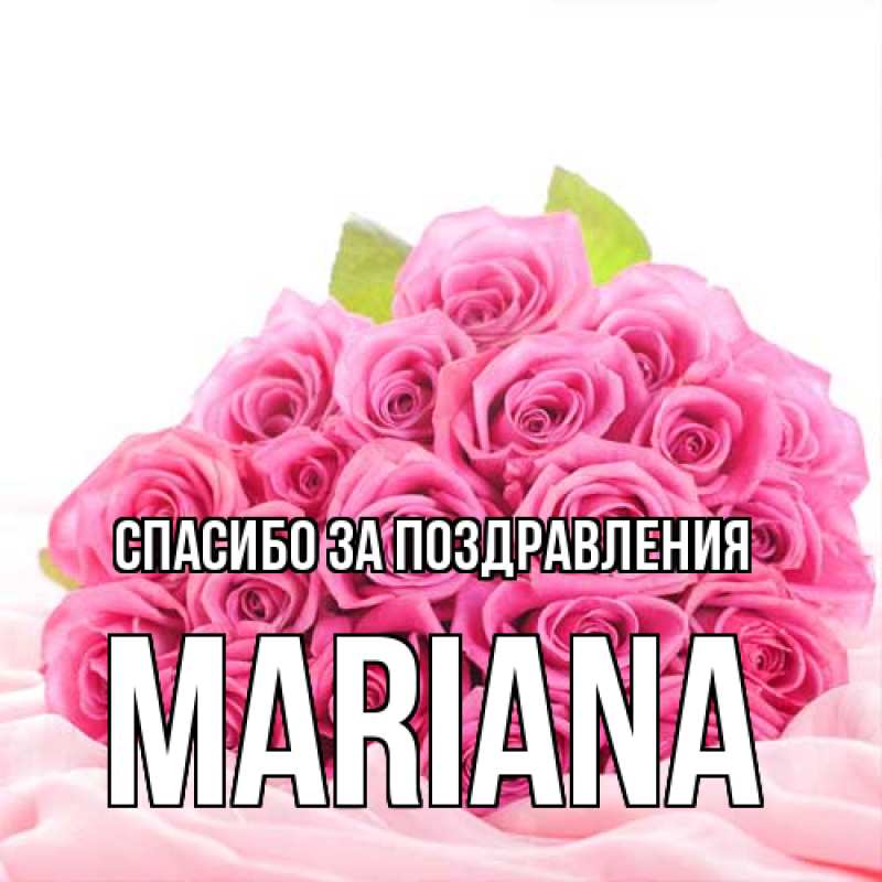 Картинка Спасибо за поздравления, mariana